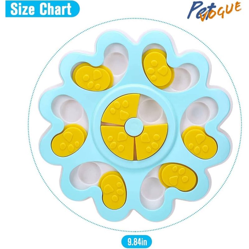 Pet Vogue Slow Feeder Flower Shaped Toy for Dogs and Cats (Blue)