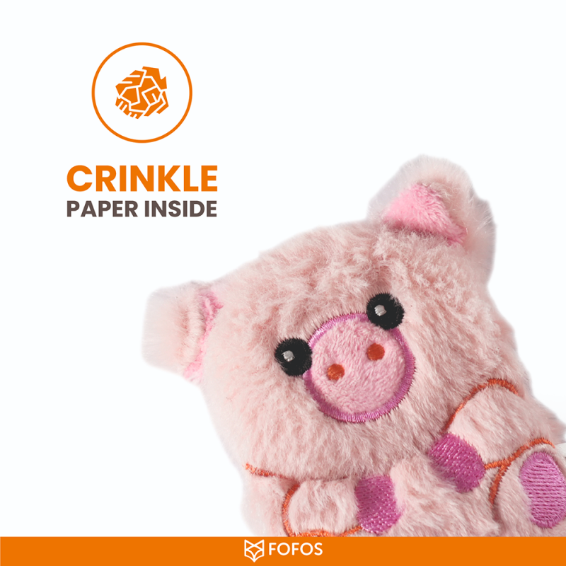 Barkbutler x Fofos Floppy Crinkle Pig Catnip Toy for Cats