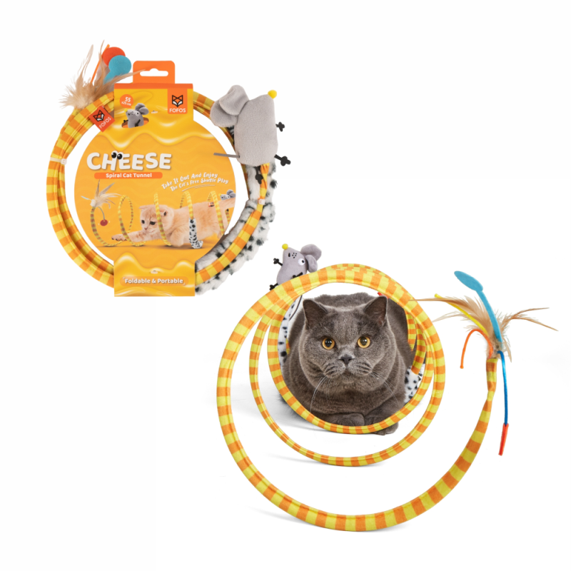 Barkbutler x Fofos Safari Spiral Tunnel Toy for Cats